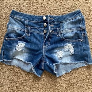 Almost Famous Distressed Jean Shorts